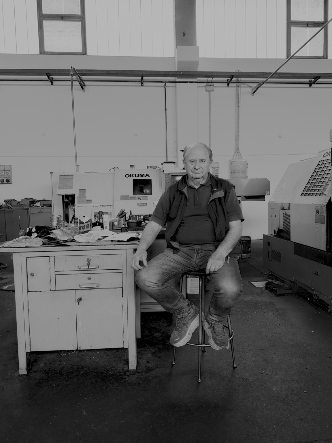 Domenico Ferrari in officina